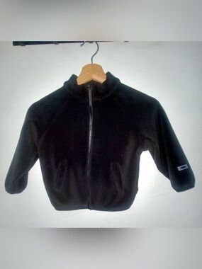 Zara Kids Black Full-Zip Fleece Jacket